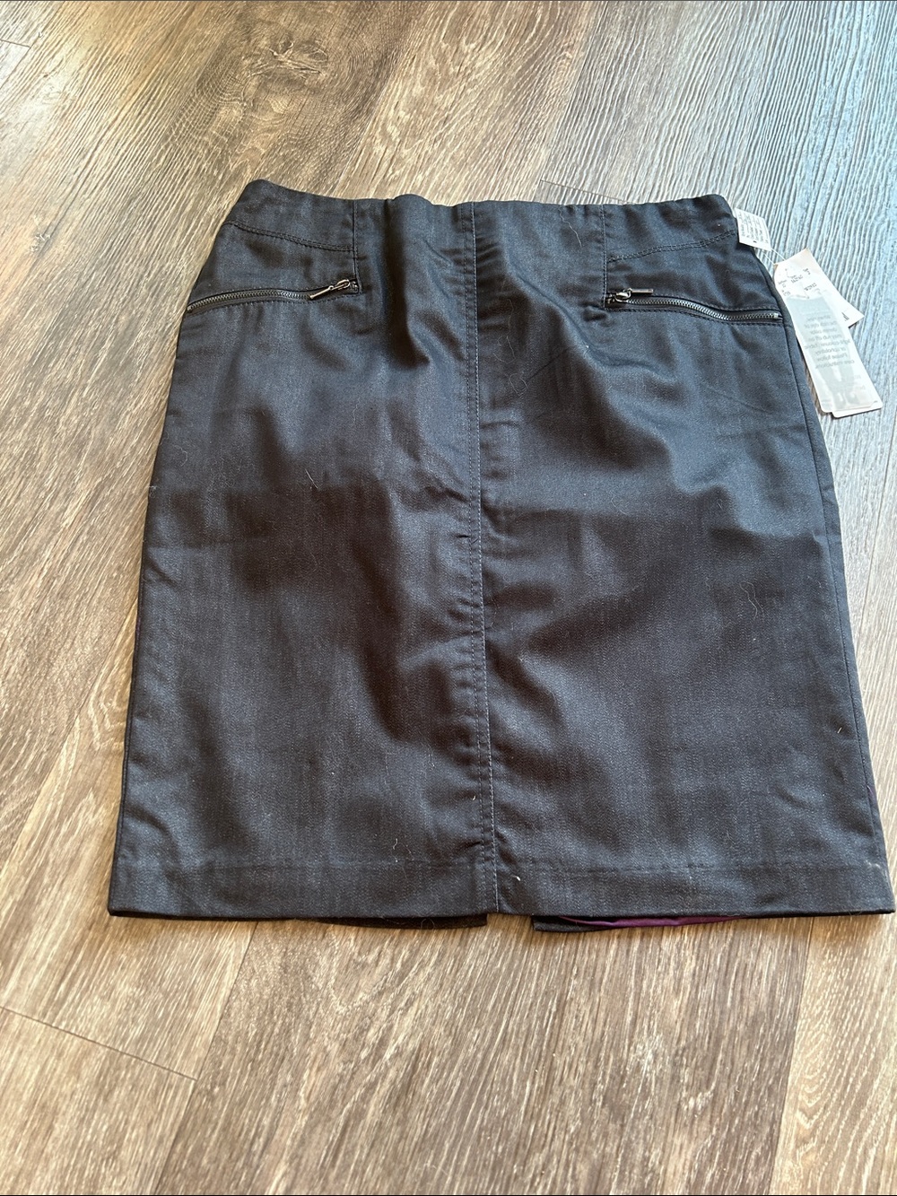 Dalia Black Pencil Skirt with Front Zip Pockets Size 4 NWT